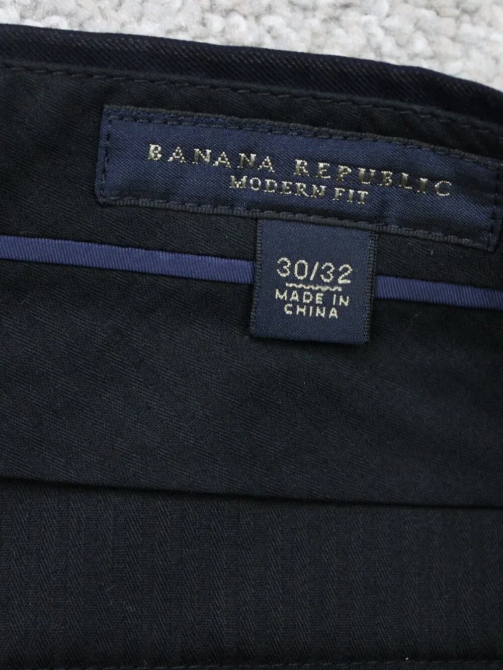 Banana Republic Pants Mens 30x32 Blue Pinstripe Modern Fit Wool Flat Front Lined